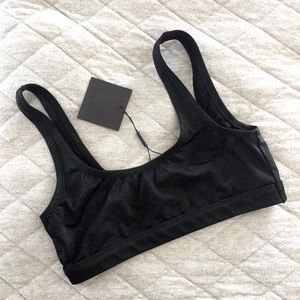bandeau bikini top black